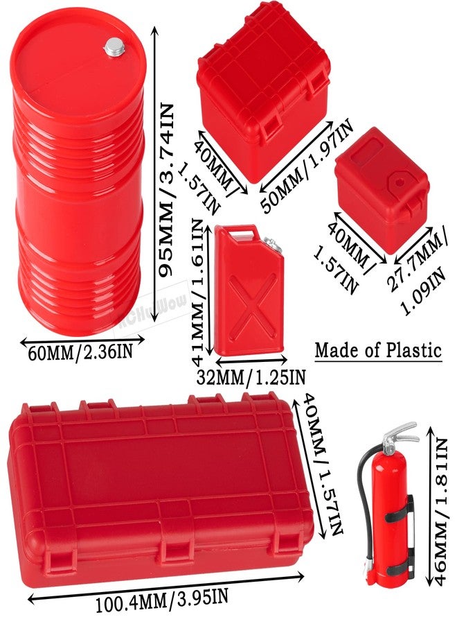 RCHuiWow RC Crawler Simulation Decoration Upgrades Part for SCX10 TRX4 TRX6 Red cat,Shovel,Storage Bag,Antennas,Pot Bag,Monkey Pole,Oil Drum Set,Large outsourcing,ARB Bag,Suitcase,Tent,Red - Image 5